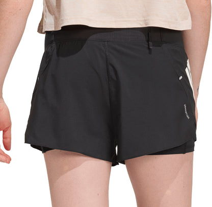 adidas Adi365 Formation 2 In 1 Womens Running Shorts - Black