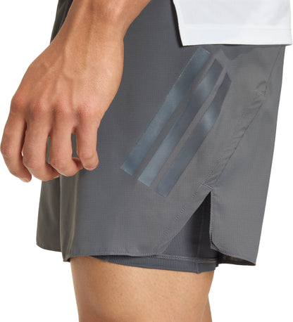adidas Adi365 Formation 2 In 1 Mens Running Shorts - Grey