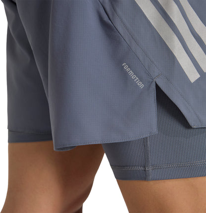 adidas Adi365 Formation 2 In 1 Mens Running Shorts - Grey