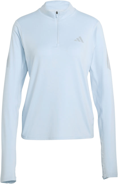 adidas Adi365 Iconic Half Zip Long Sleeve Womens Running Top - Blue