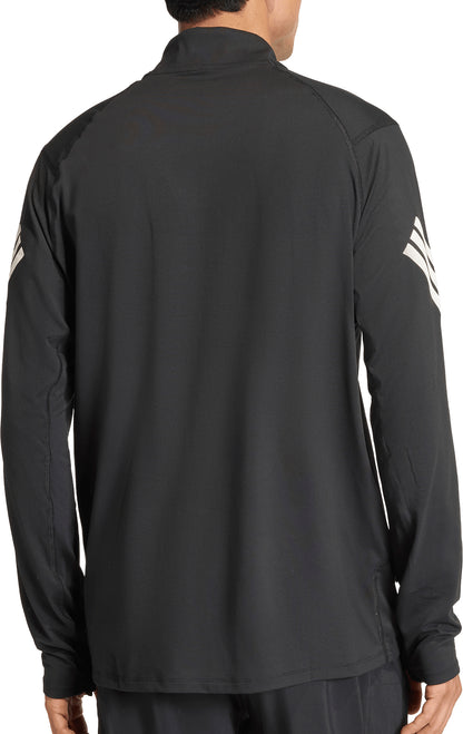 adidas Adi365 Iconic Half Zip Long Sleeve Mens Running Top - Black