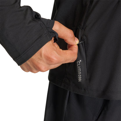 adidas Adi365 Iconic Half Zip Long Sleeve Mens Running Top - Black