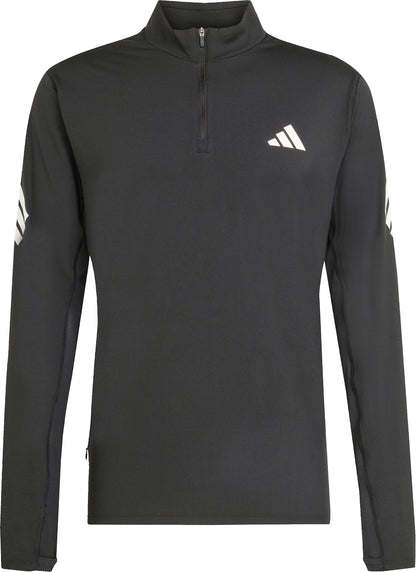 adidas Adi365 Iconic Half Zip Long Sleeve Mens Running Top - Black