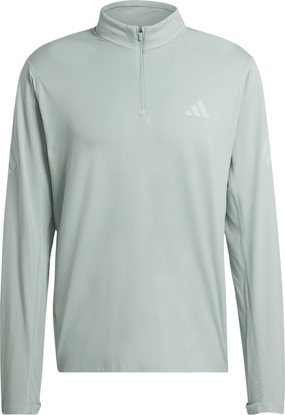 adidas Adi365 Iconic Half Zip Long Sleeve Mens Running Top - Green