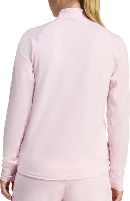 adidas Adi365 Iconic Half Zip Long Sleeve Womens Running Top - Pink
