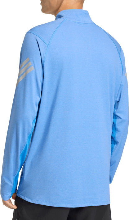 adidas Adi365 Iconic Half Zip Long Sleeve Mens Running Top - Blue