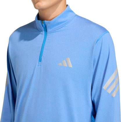 adidas Adi365 Iconic Half Zip Long Sleeve Mens Running Top - Blue