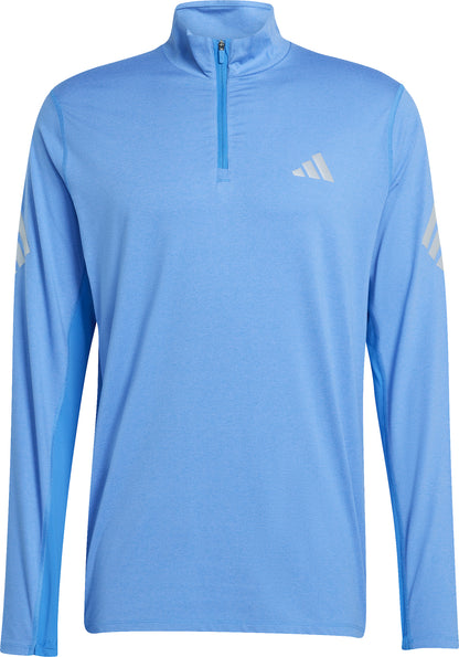 adidas Adi365 Iconic Half Zip Long Sleeve Mens Running Top - Blue
