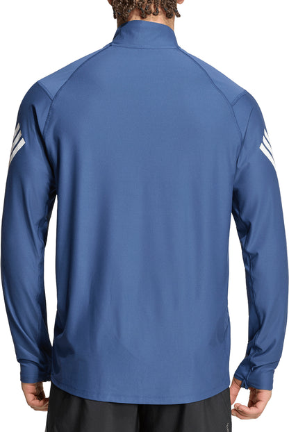 adidas Adi365 Iconic Half Zip Long Sleeve Mens Running Top - Blue