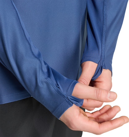 adidas Adi365 Iconic Half Zip Long Sleeve Mens Running Top - Blue