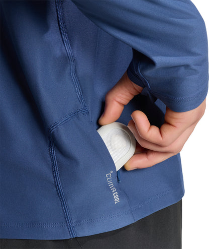 adidas Adi365 Iconic Half Zip Long Sleeve Mens Running Top - Blue