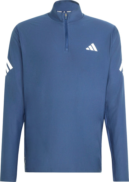 adidas Adi365 Iconic Half Zip Long Sleeve Mens Running Top - Blue