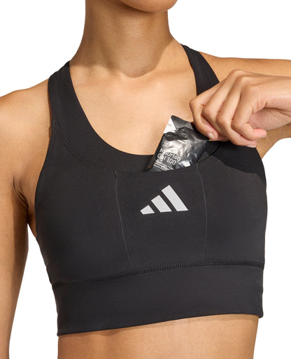 adidas Adi365 Pocket Medium Support Womens Sports Bra - Black