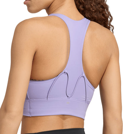 adidas Adi365 Pocket Medium Support Womens Sports Bra - Purple