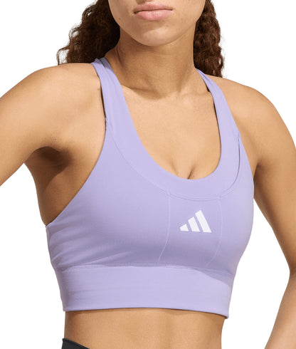 adidas Adi365 Pocket Medium Support Womens Sports Bra - Purple