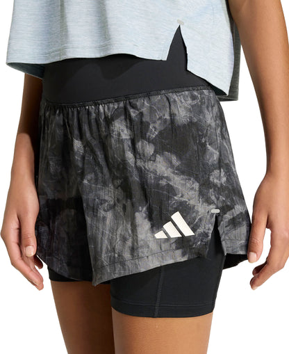 adidas Adi365 Spray Dye 2 In 1 Womens Running Shorts - Grey