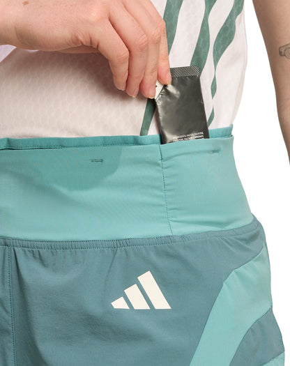 adidas Adizero Archive Gel 3 Inch Womens Running Shorts - Green