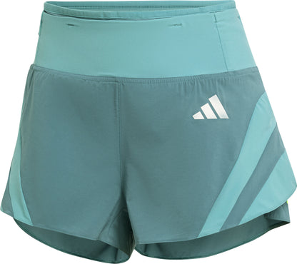 adidas Adizero Archive Gel 3 Inch Womens Running Shorts - Green