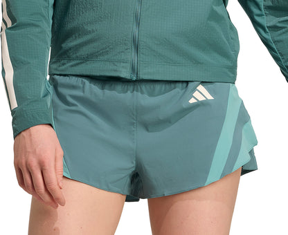 adidas Adizero Archive Gel 3 Inch Womens Running Shorts - Green