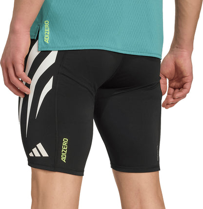 adidas Adizero Archive Mens Short Running Tights - Black