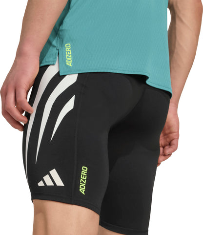 adidas Adizero Archive Mens Short Running Tights - Black