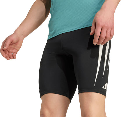 adidas Adizero Archive Mens Short Running Tights - Black