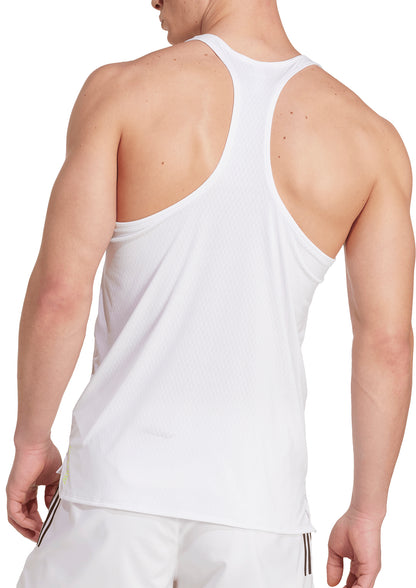 adidas Adizero Archive Mens Running Vest - White