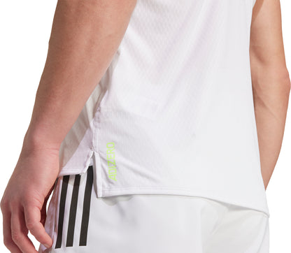 adidas Adizero Archive Mens Running Vest - White