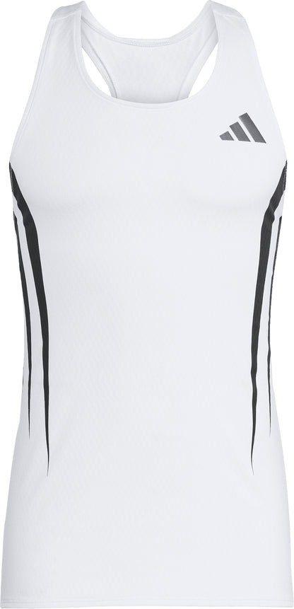 adidas Adizero Archive Mens Running Vest - White