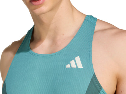 adidas Adizero Archive Mens Running Vest - Green