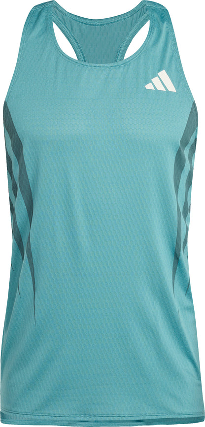 adidas Adizero Archive Mens Running Vest - Green