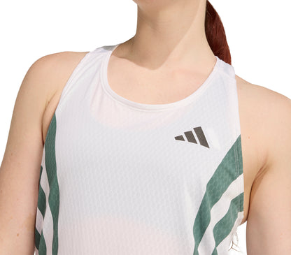 adidas Adizero Archive Womens Running Vest Tank Top - White