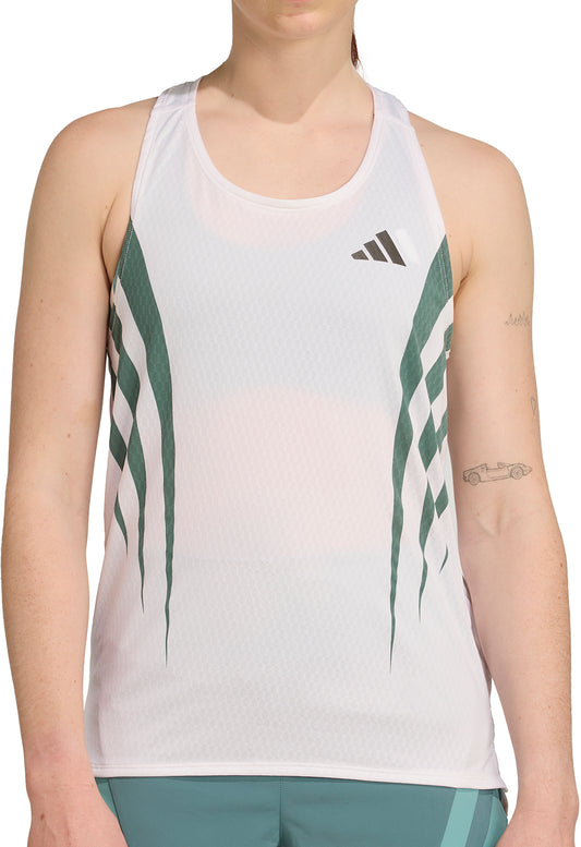 adidas Adizero Archive Womens Running Vest Tank Top - White