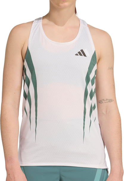 adidas Adizero Archive Womens Running Vest Tank Top - White