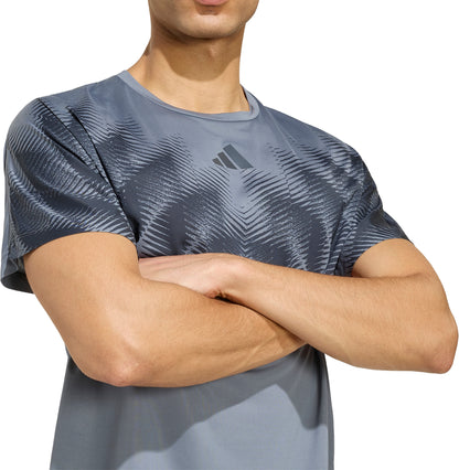 adidas Adizero Aspyre Short Sleeve Mens Running Top - Grey