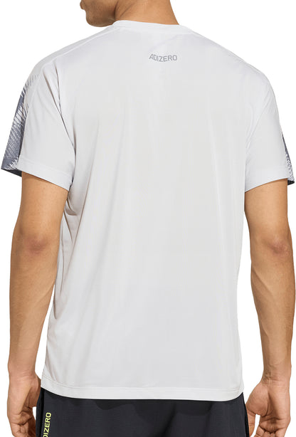 adidas Adizero Aspyre Short Sleeve Mens Running Top - Grey