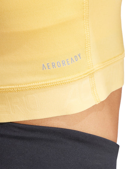 adidas Adizero Womens Running Crop Top - Yellow