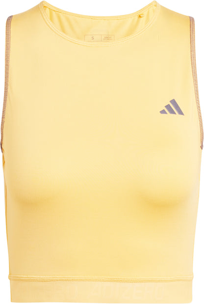adidas Adizero Womens Running Crop Top - Yellow