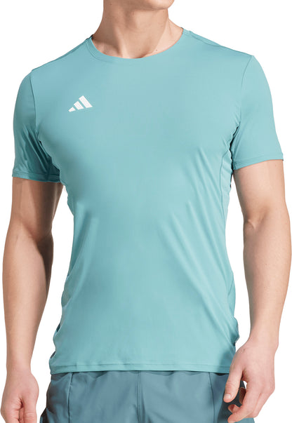adidas Adizero Essentials Short Sleeve Mens Running Top - Green