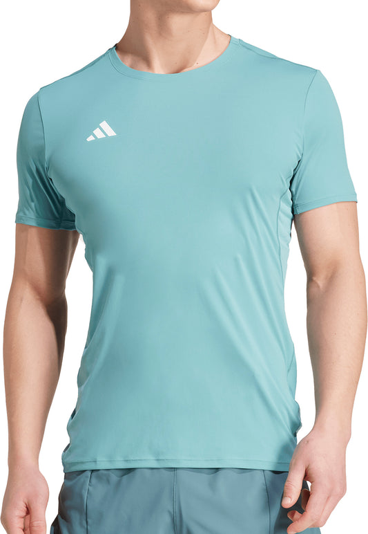 adidas Adizero Essentials Short Sleeve Mens Running Top - Green