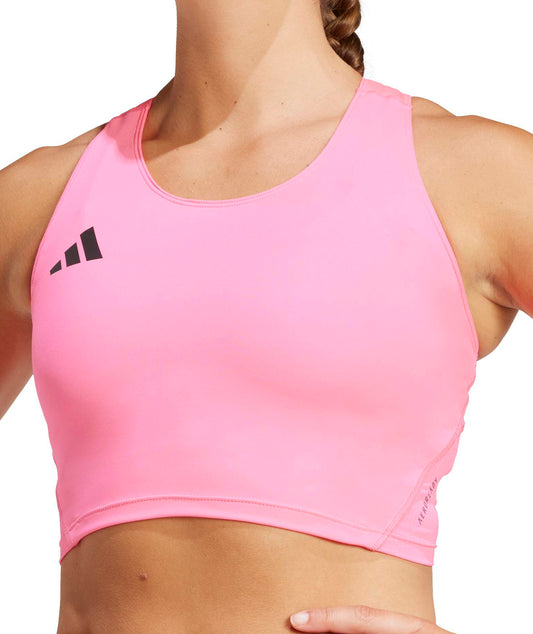 adidas Adizero Essentials Womens Running Crop Top - Pink