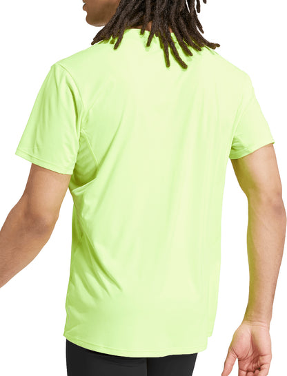 adidas Adizero Essentials Short Sleeve Mens Running Top - Yellow