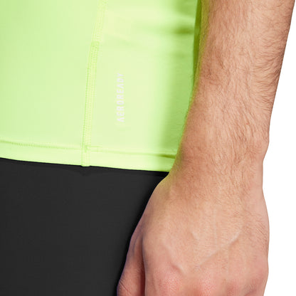 adidas Adizero Essentials Short Sleeve Mens Running Top - Yellow