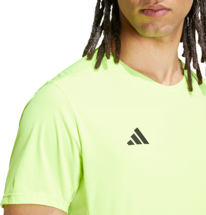 adidas Adizero Essentials Short Sleeve Mens Running Top - Yellow