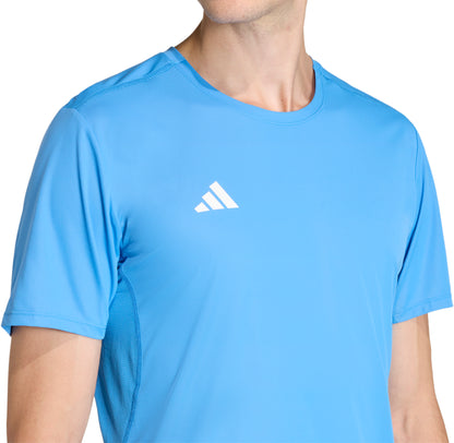 adidas Adizero Essentials Short Sleeve Mens Running Top - Blue