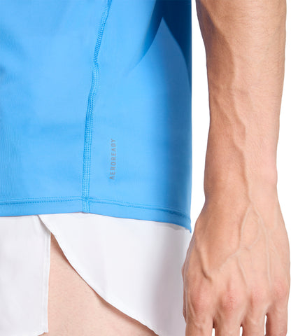 adidas Adizero Essentials Short Sleeve Mens Running Top - Blue