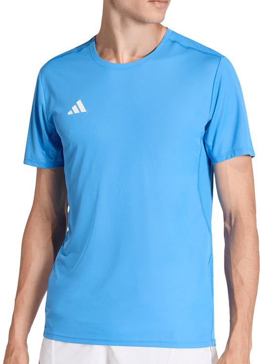 adidas Adizero Essentials Short Sleeve Mens Running Top - Blue
