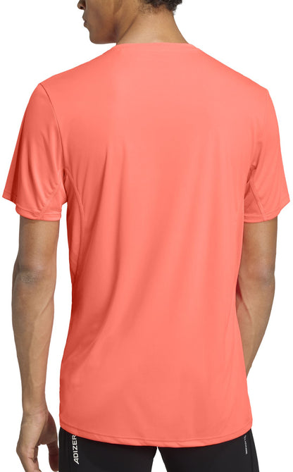 adidas Adizero Essentials Short Sleeve Mens Running Top - Red