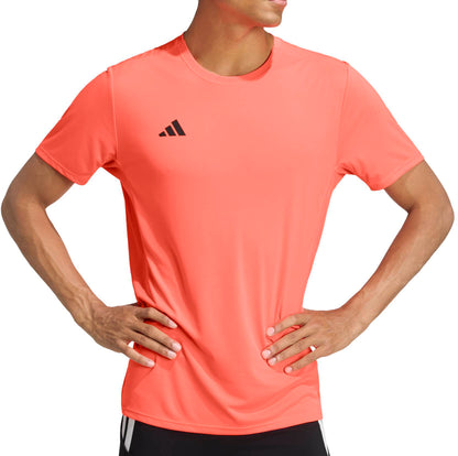 adidas Adizero Essentials Short Sleeve Mens Running Top - Red