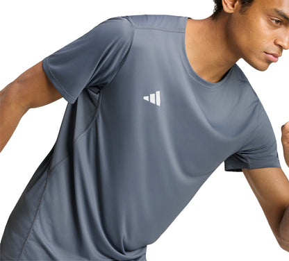 adidas Adizero Essentials Short Sleeve Mens Running Top - Grey